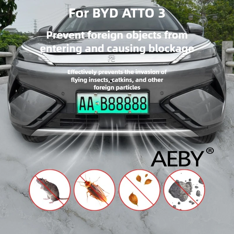 

AEBY For BYD ATTO 3 Smart Driving Edition 2022-2025 Condenser Radiator Guard Protection,Front Radiator Guard Cover,Debris Guard