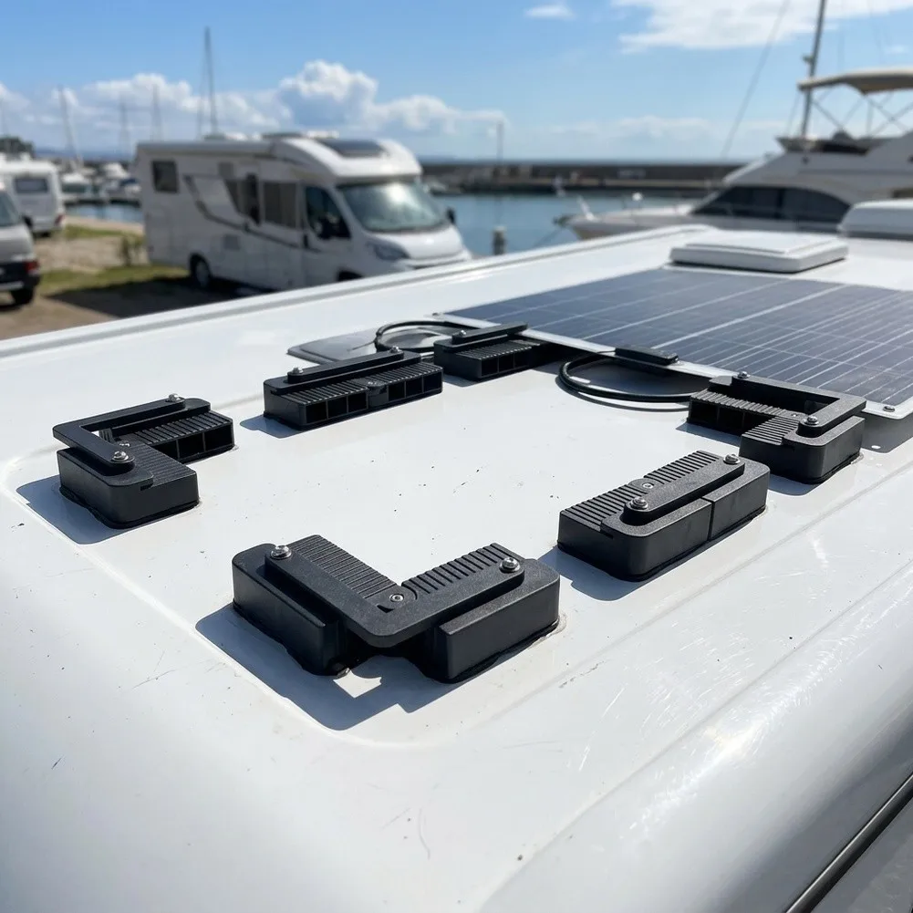 Easy Installation Solar Bracket Solar Panel Bracket Photovoltaic Panel Holder Black Flexible Solar Panel Bracket