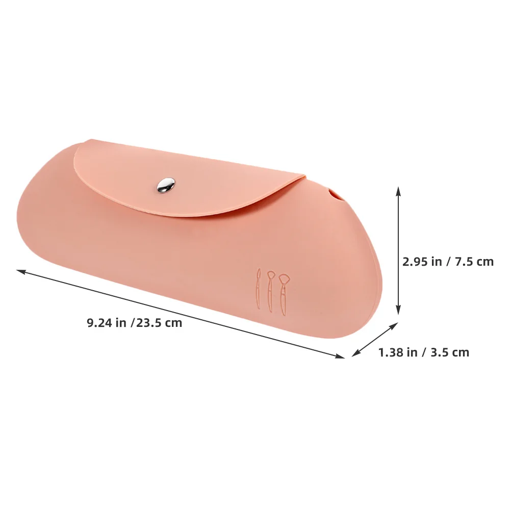 2Pcs Silicone Makeup Brush Organizer Waterproof Tear Resistant Case for Travel Storage Holds Face Brushes Compact Beauty Tool
