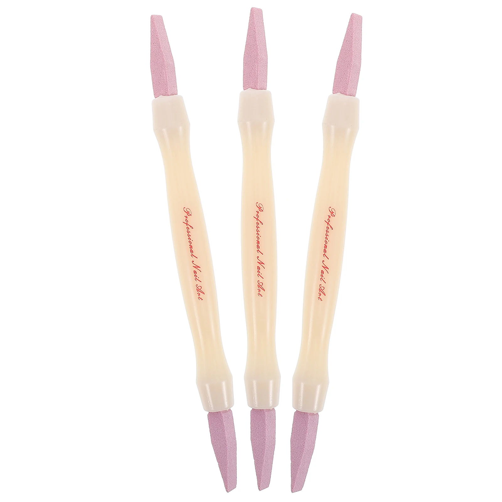 

3pcs Dead Skin Polishing Pen Cuticle Pusher Crystal File Tools Remover Plastic Sticks Sanding Nail Manicure Pedicure