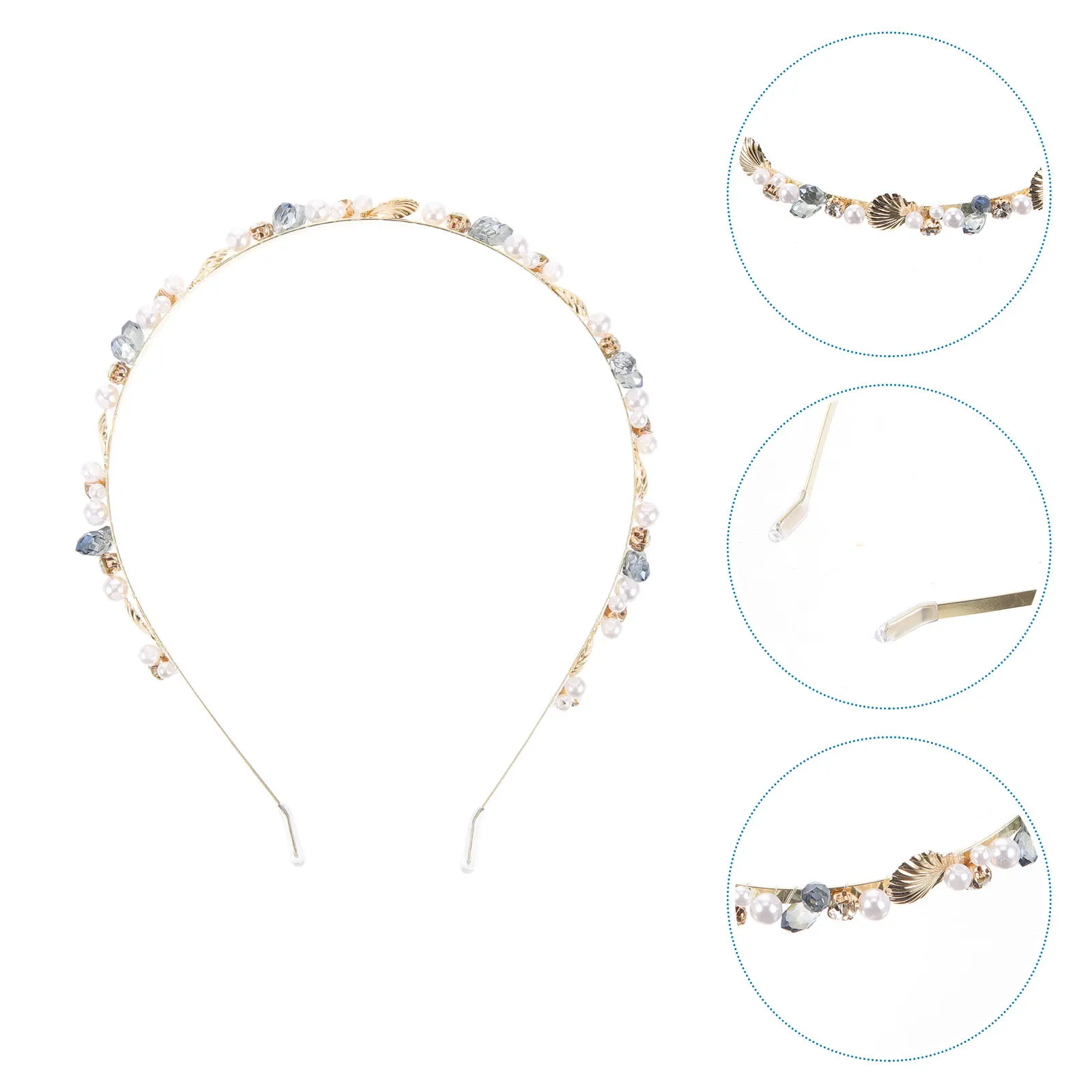 Seashell Headband Pearl Bridal Hair Decoration Beach Wedding Ocean Style Headpiece Seashell Crown Mermaid Accessories