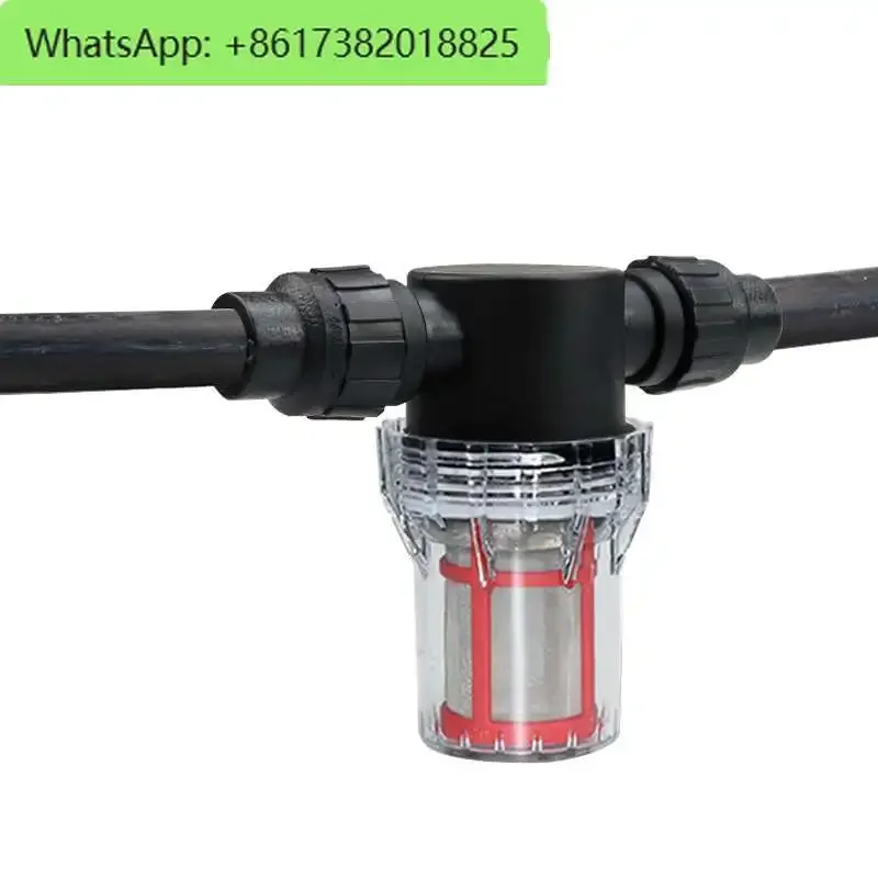 PE hot melt pipe 4/6 minutes 1 inch plastic transparent water pipe aquaculture 304 stainless steel filter element pre-filter