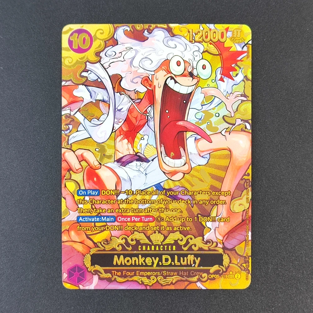 Proxy One Piece Championship OP05-119 SEC Parallel Monkey D Luffy World Final 1st Prize 2023 GOLD Collection English Anime Card