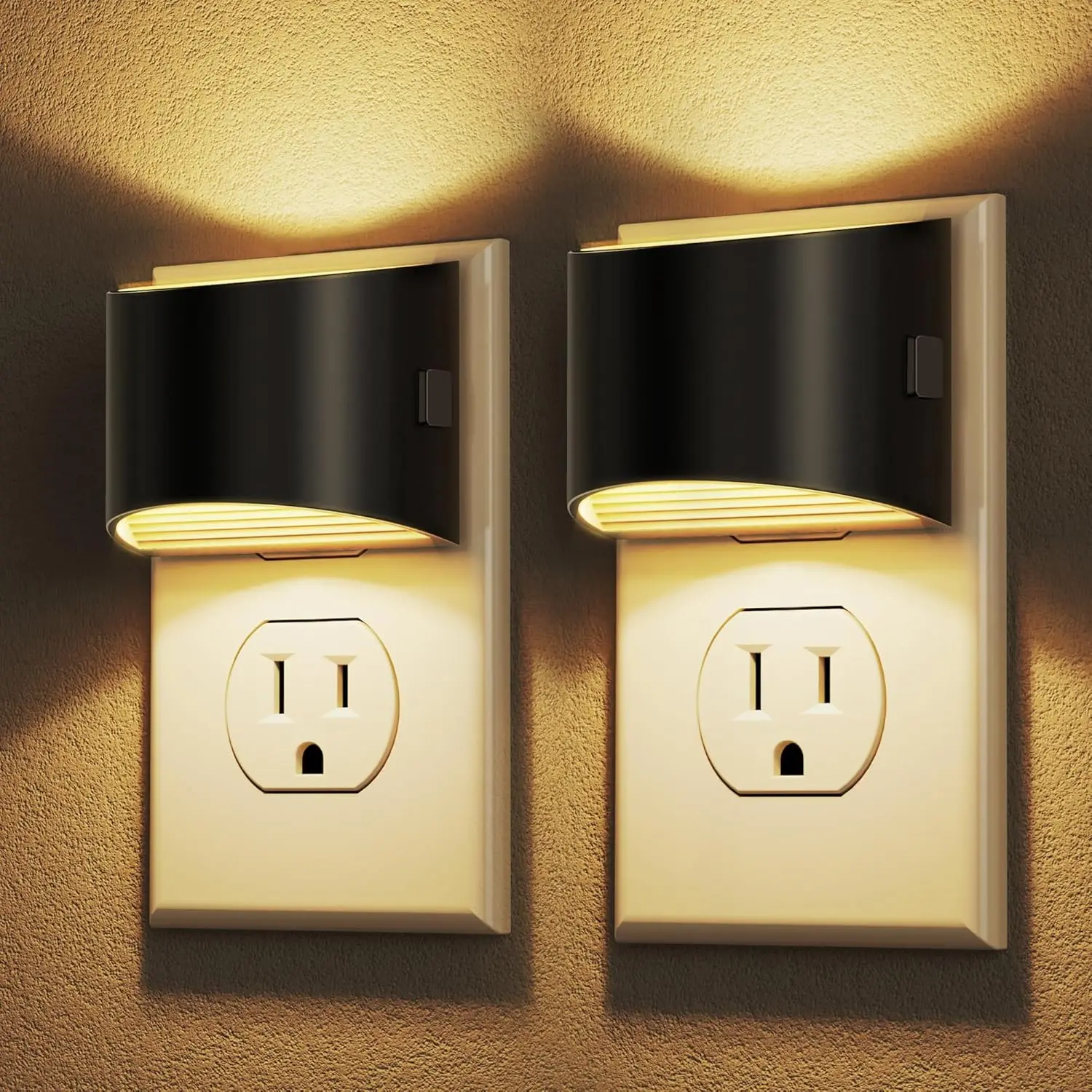 

DORESshop LED Night Light[2 Pack], Night Lights Plug into Wall, 3 Level Brightness Adjustable Plug in Night Light, Dusk to Dawn Sensor, Nightlights for Adults, Bedroom, Bathroom, Hallway, 3000K