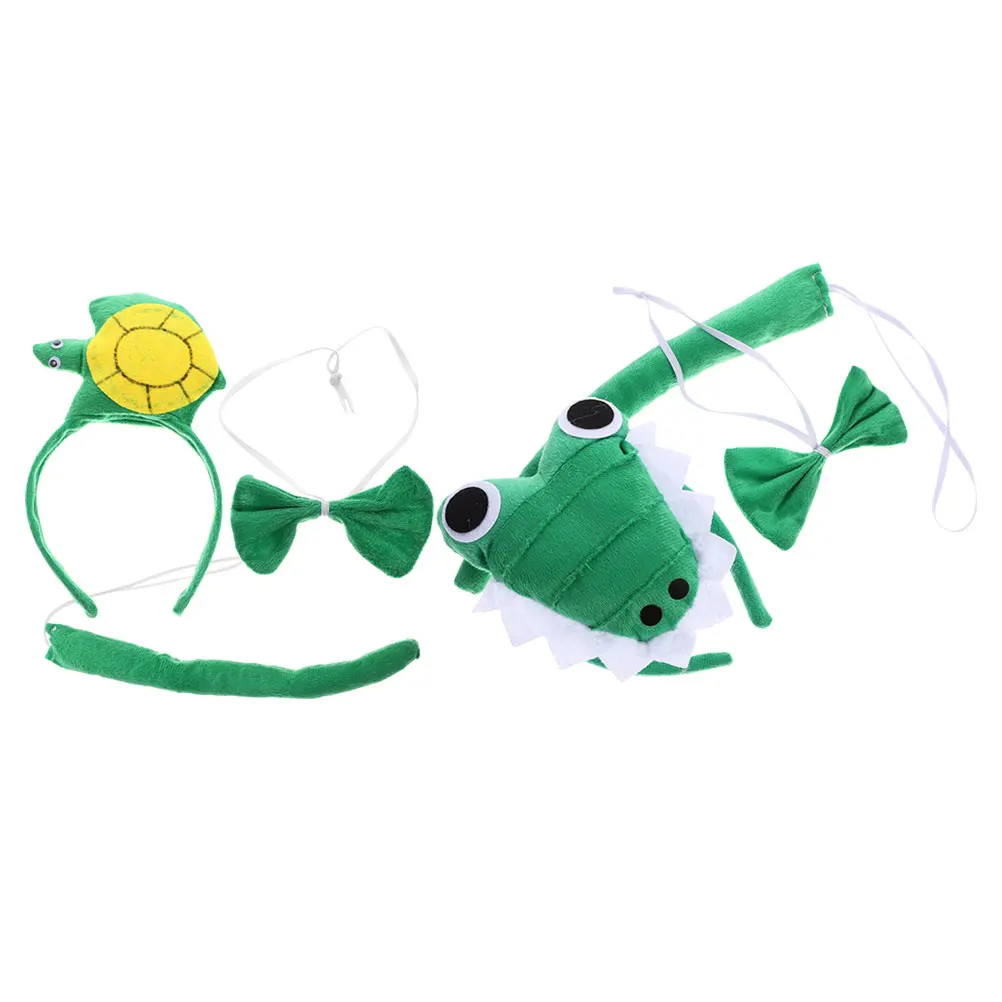 

2 set Crocodilian Turtle Costume Set Halloween Animal Cosplay Accessories Party Dress-Up Festival Decorations Soft Cartoon