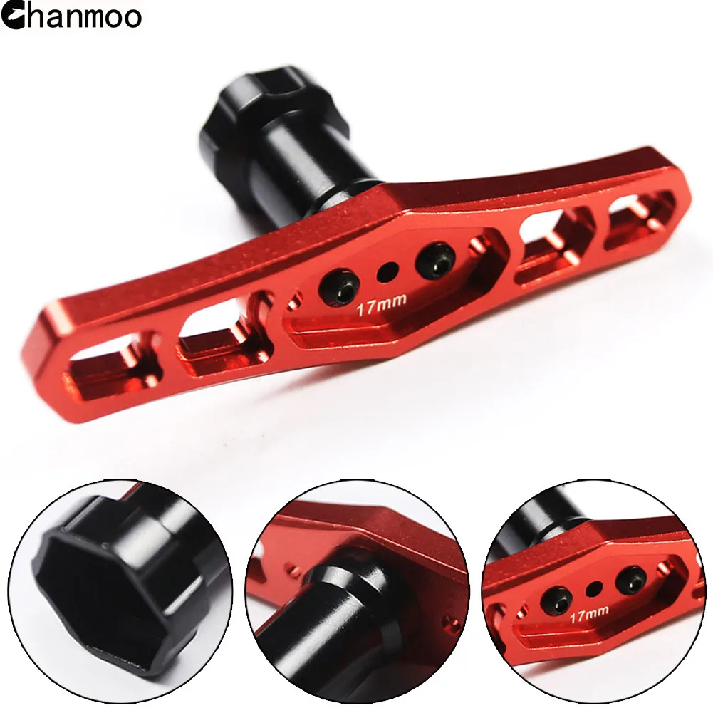 17mm Metal Wheel HEX Nuts Sleeve Wrench Tool for 1/8 1/10 RC Crawler Car Off Road Car Monster Truck Sleeve Tools UPgrade Parts