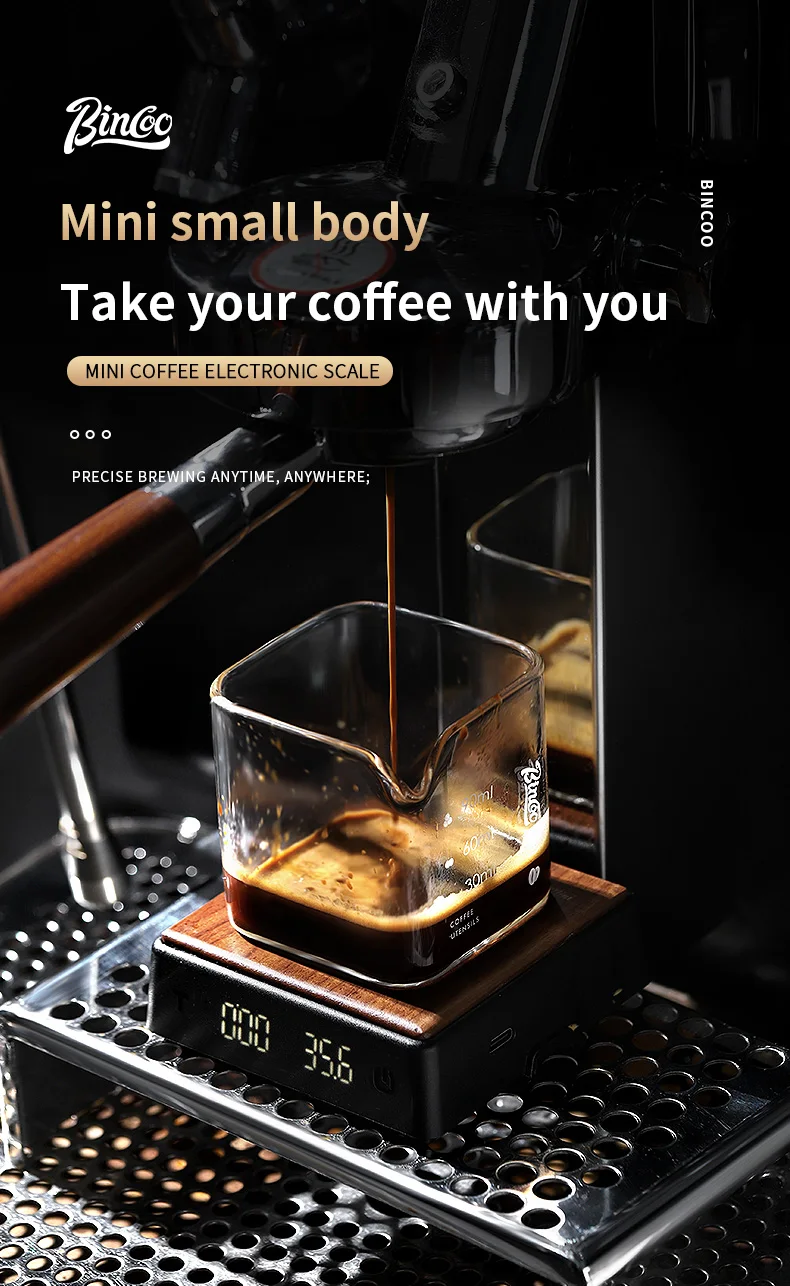 Bincoo electronic coffee scale Italian coffee bean weighing smart hand made mini professional coffee scale coffee equipment Hot