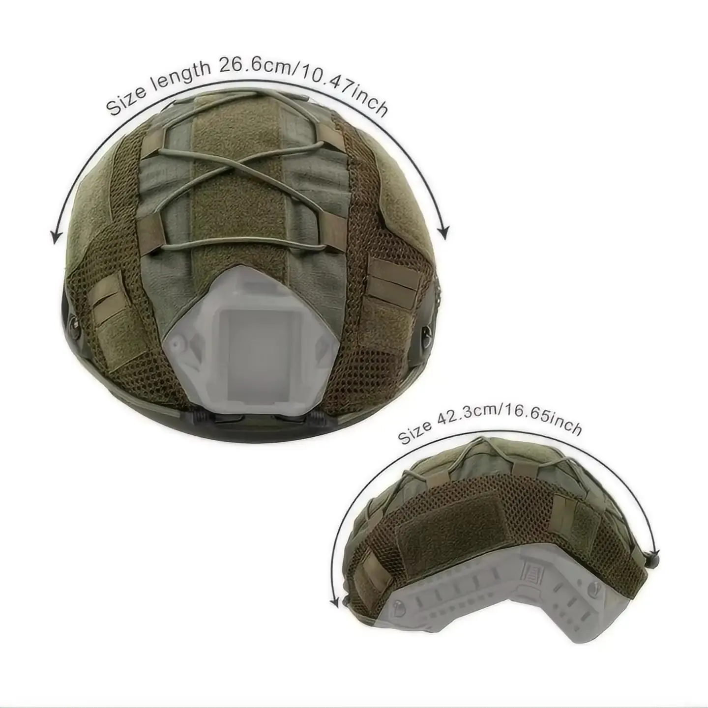 Casco tattico veloce Camouflage CP Camouflage 1000D Nylon caccia militare Camouflage accessori per casco con corda elastica