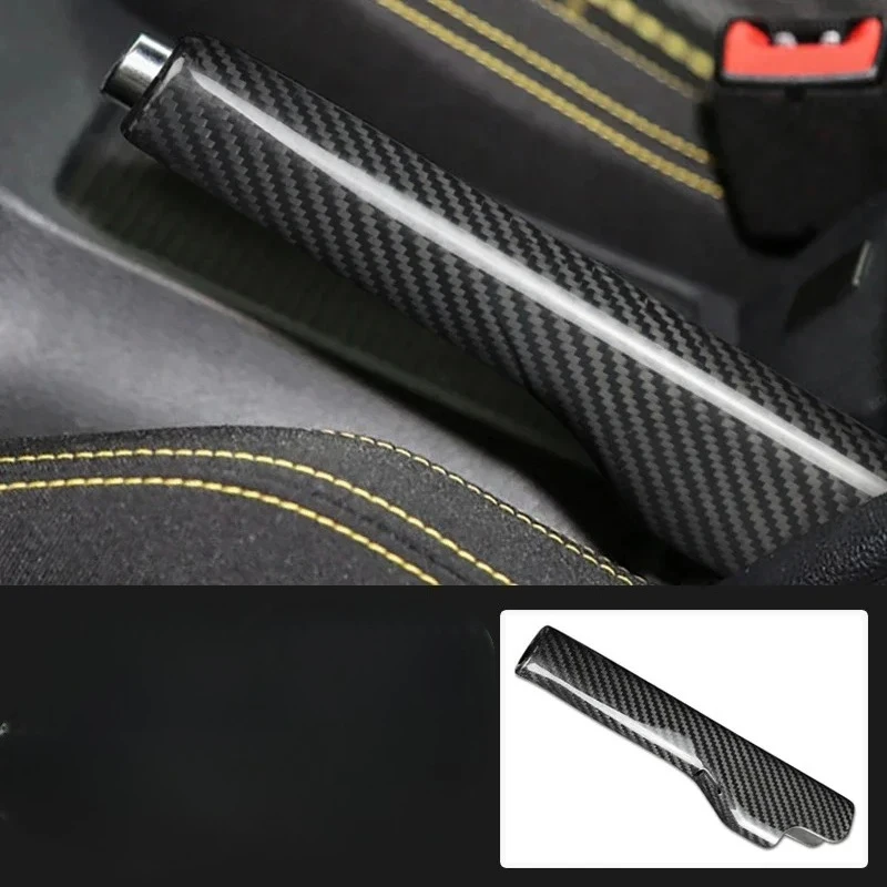 

For Volkswagen Jetta MK3 Golf 6 MK6 EOS Scirocco Real Dry Carbon Fiber Handbrake Hand Parking Brake Handle Replace Accessories
