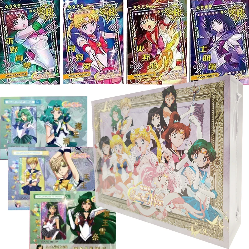 

Anime Sailor Moon Collection Cards Japanese Classic Magical Girls High Quality Exquisite Peripheral Characters Cards Kids Gifts
