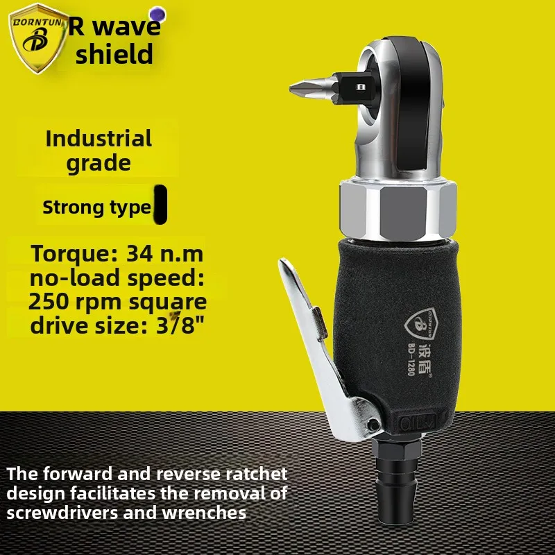 Bodun 3/8 Inch 1/ 2inch Pneumatic Ratchet Wrench 90-Degree Pneumatic Socket Wrench Pneumatic Elbow Air Screwdriver