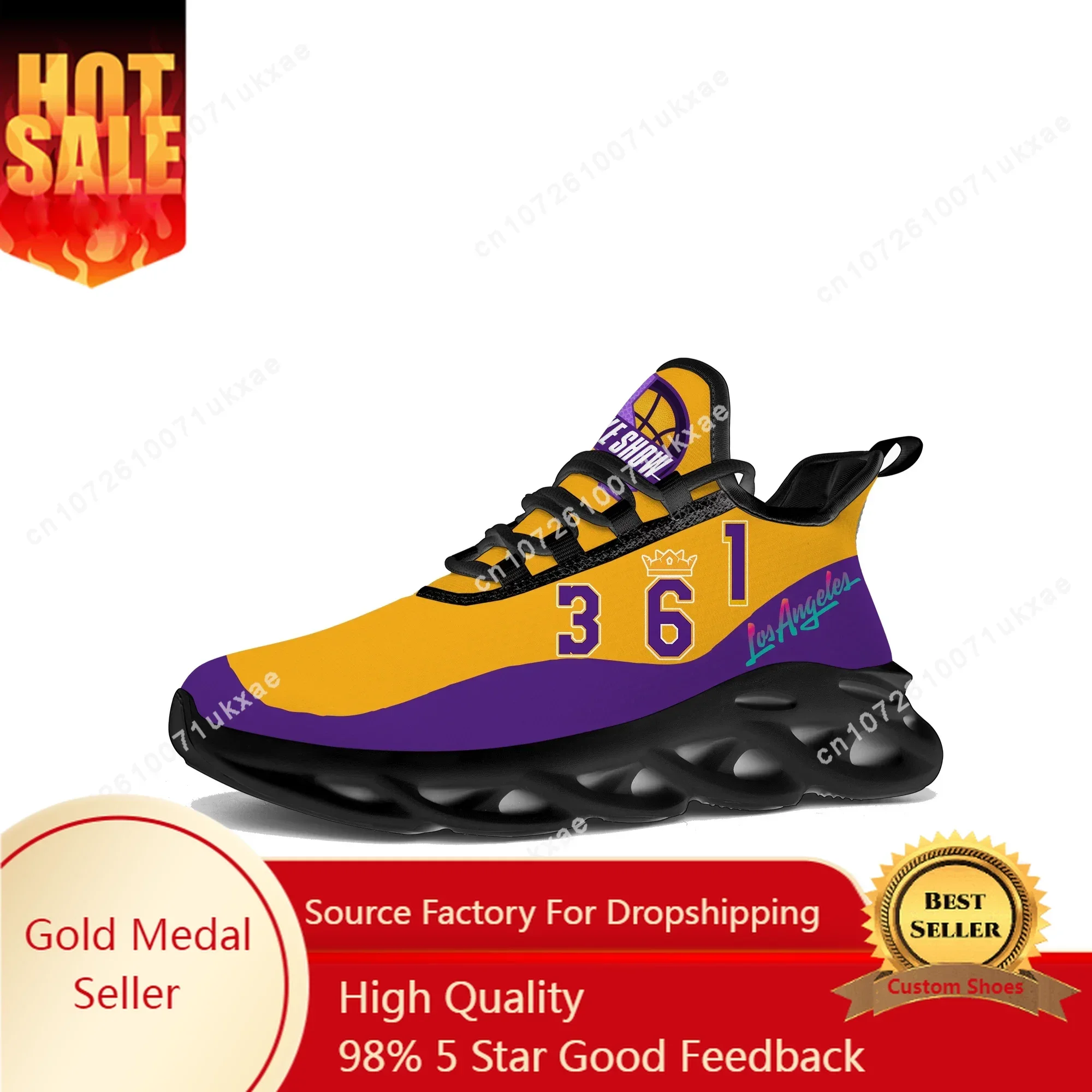 

Los Angeles Number 6 3 1 lake show Flats Sneakers Mens Womens Sports Running Shoes High Quality DIY Sneaker customization Shoe