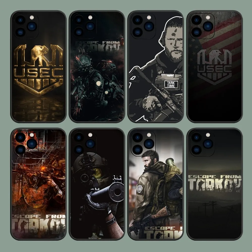 Game E-Escape from Tarkov Phone Case For iPhone 16 11 12 13 14 15 Mini PRO MAX Plus Cover