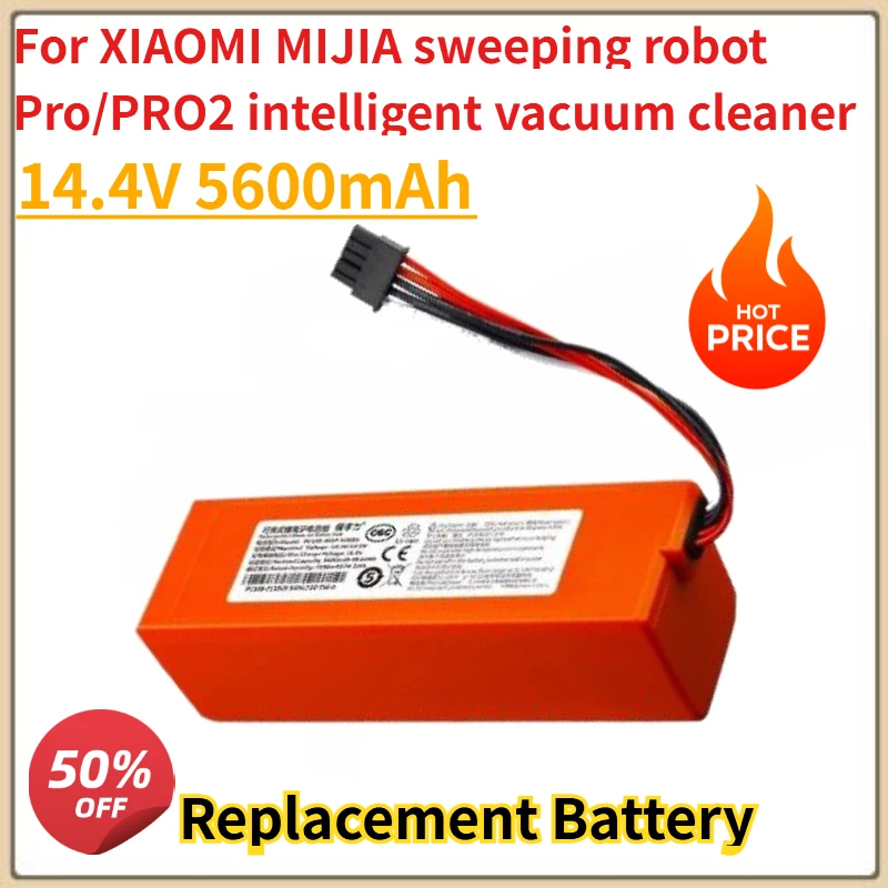 New 5600mAh 14.4V Battery for XIAOMI MIJIA Sweeping Robot Pro/PRO2 Intelligent Vacuum Cleaner MJSTP MJSTS1 MJST1S Battery