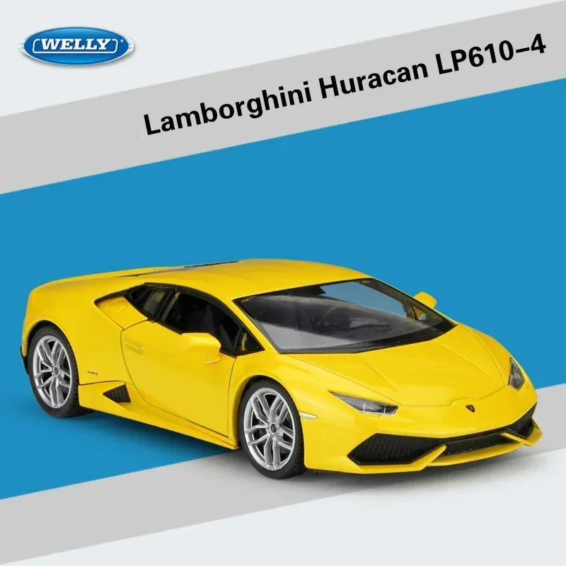 

WELLY 1:24 Lamborghini Huracan LP610-4 Simulation Alloy Car Model - Suitable for Children's Toys and Collections