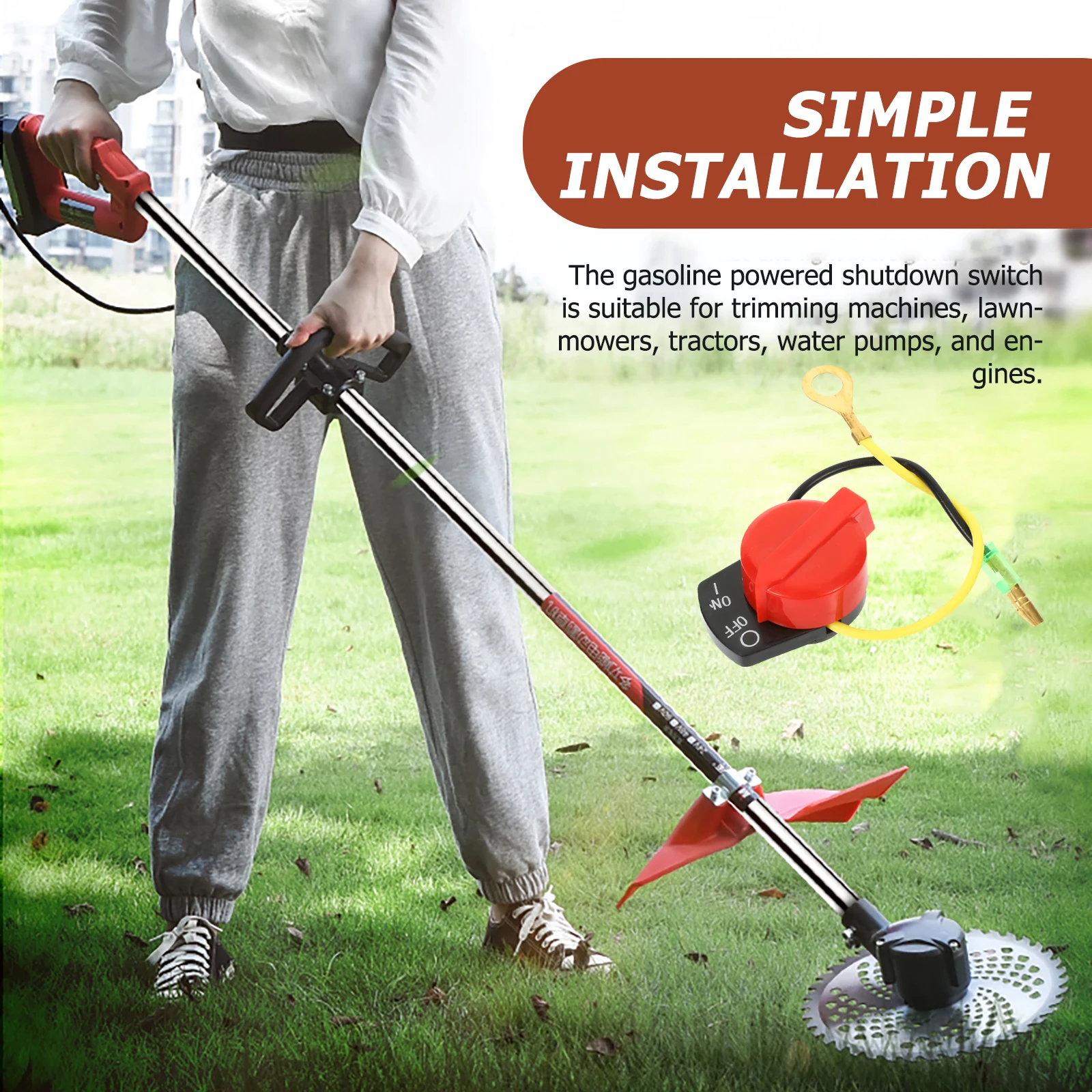 

6 Pcs Kill Switch Lawn Mower Compatible Generators Engine Stop on off Garden Tractor Water Pump Supplies Durable Plastic