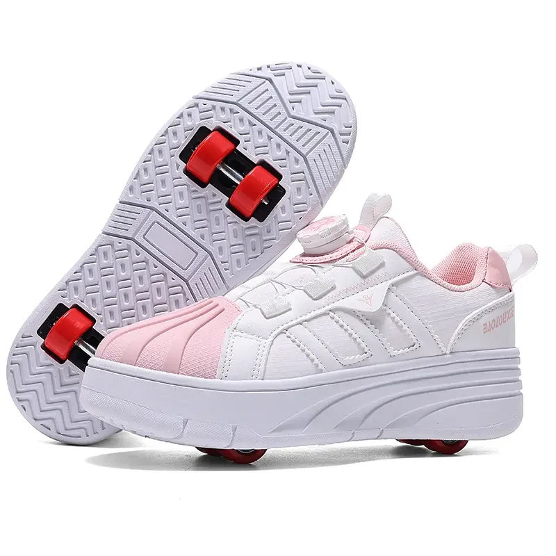 

Children's two-wheel roller skates walking shoes, detachable wheel roller skates for teenagers kids shoes Children's gifts