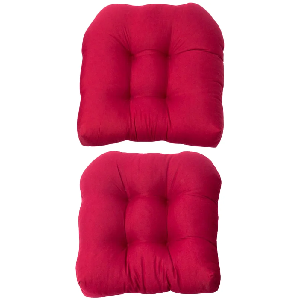 

2 Pcs Outdoor Cushions outside Bench Cusionshions Shaped Chair Park Sofa Seat Red Polyester