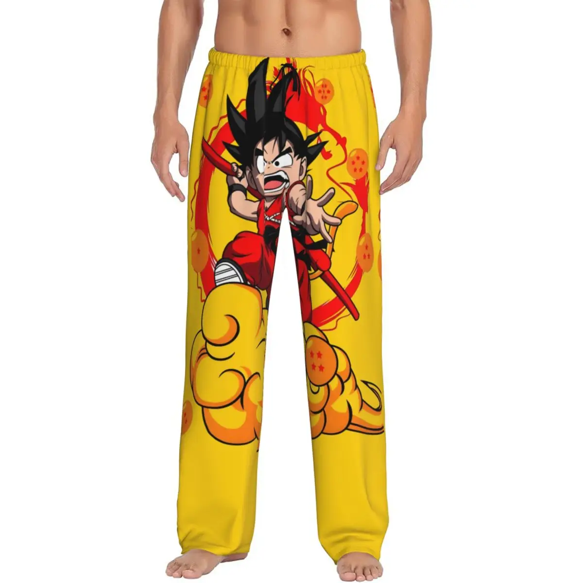 

Custom Goku Anime Pajama Pants Men's Cute Cartoon Lounge Sleep Drawstring Sleepwear Bottoms with Pockets