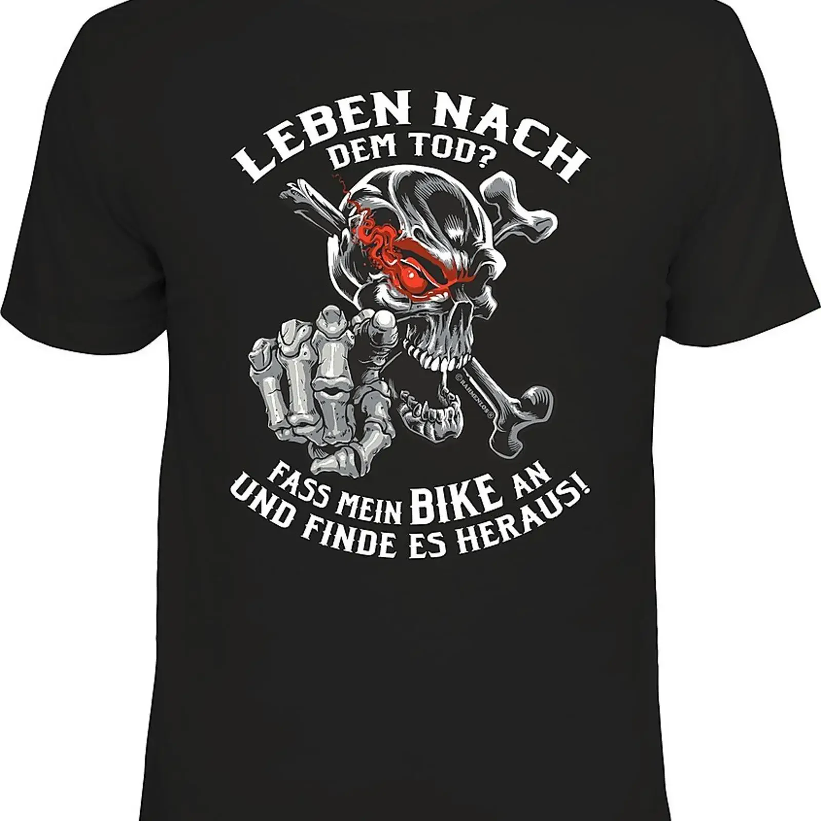 T Shirt Leben nach dem Tod Fass mein Bike an und finde es heraus S 4XL vintage Washed Unisex graphic homme fashion