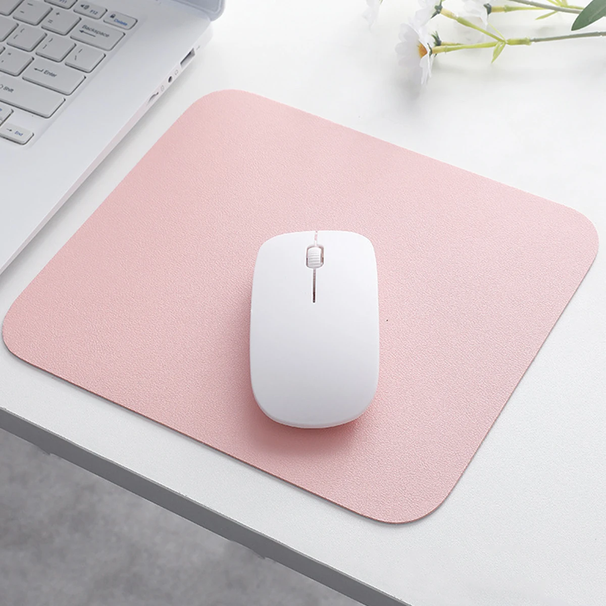 1PC Small PU mouse pad Non-Slip Gaming Desktop Leather Mouse Pad Waterproof Anti-Scratch Easy To Clean Mat For PC Laptop Desktop