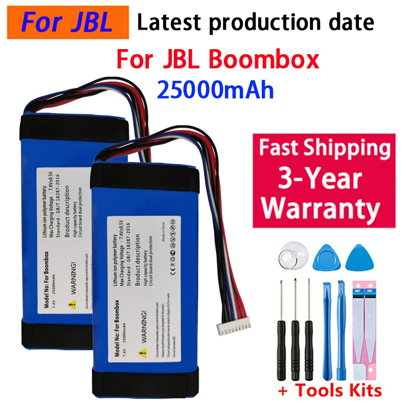 10000mAh For JBL Boombox Boombox 1 GSP0931134 01 7.4v Li-ion Battery Boombox1 Boombox 1 Player Speaker Batteries