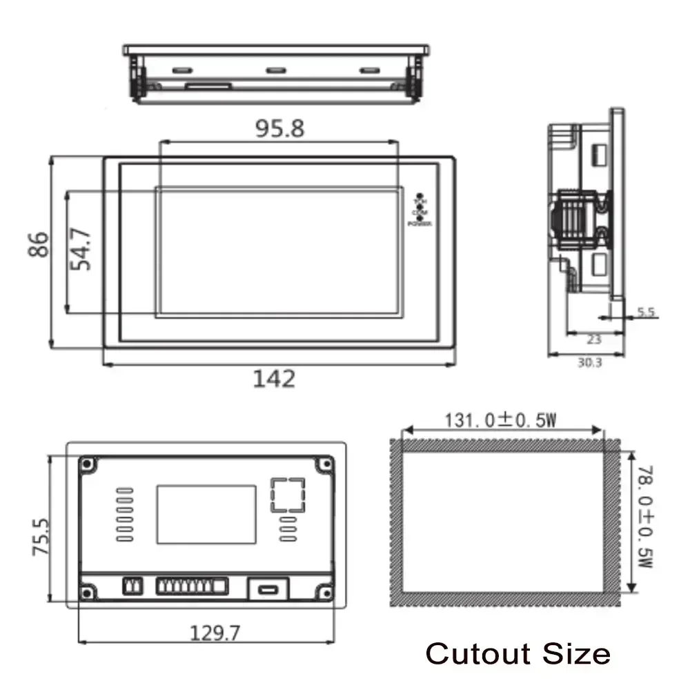 Wecon 8043ig PI3043ie T PI3043ie PI3043ieS N with Ethernet WIFI 4G 4 Inch Brand New HMI Human Machine Interface Display Screen