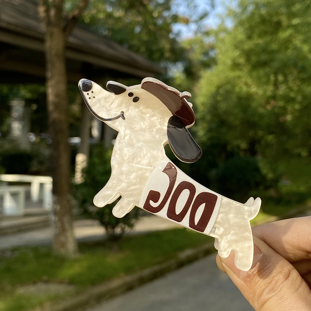 AENSOA Little Cat Dog Hair Accessories Women's Headdress Cartoon Animal Simple Side Bangs Claw Clips High Ponytail Fixed Hairpin