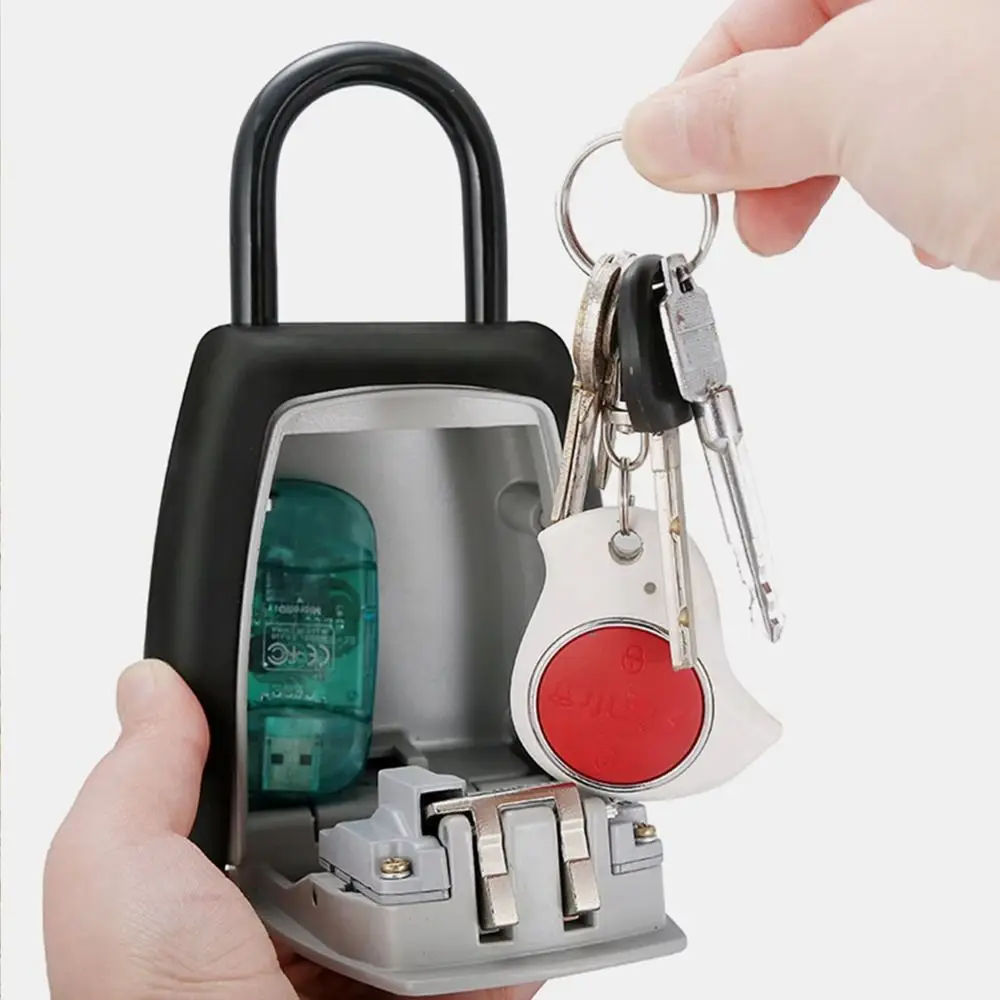 All Metal Structure Wall Mount Key Storage Box Mechanical Coded Lock Full Installation Fittings Mechanical Code Key Holder