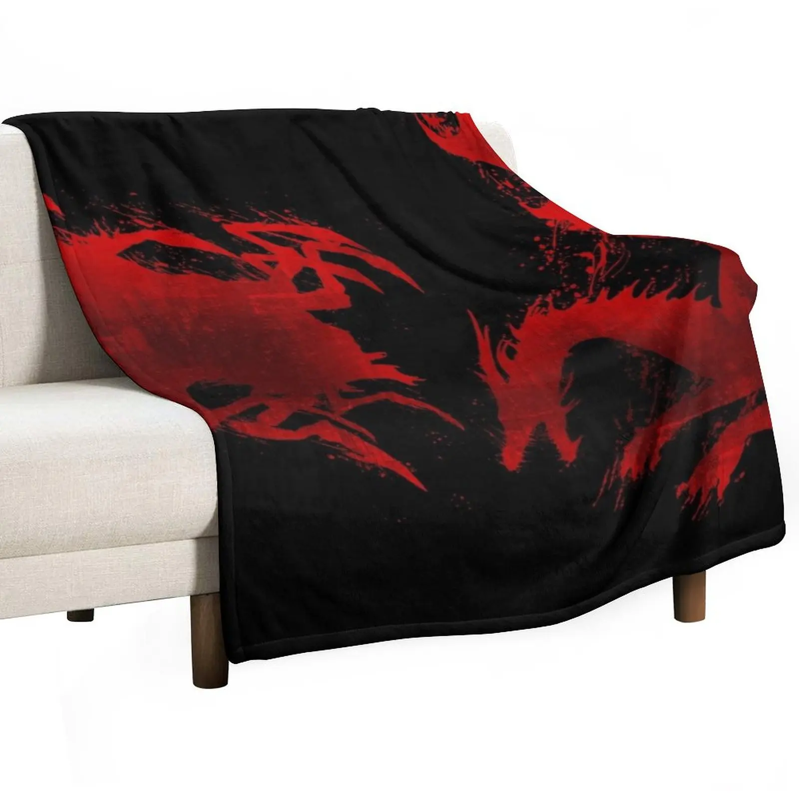 Dragon Age Origins: Awakening Blood Dragon V2 Throw Blanket Designers Hair Blankets