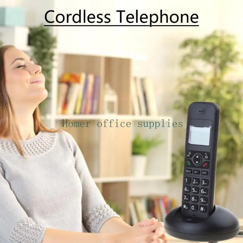 K43B D1006Fixed Landline Wireless Telephone Stylish with Handsfree Answering Caller Display Backlit and Number Storage