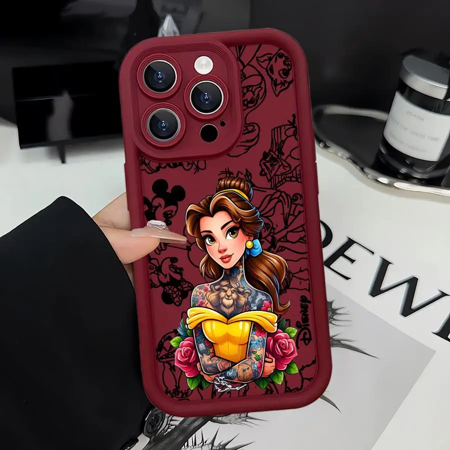 Etui na iPhone 13 Pro MAX 15 Plus 12 Mini 16e 16 Plus XS XR 11 17 Air 14 11Pro Miękkie TPU Ariel Księżniczka