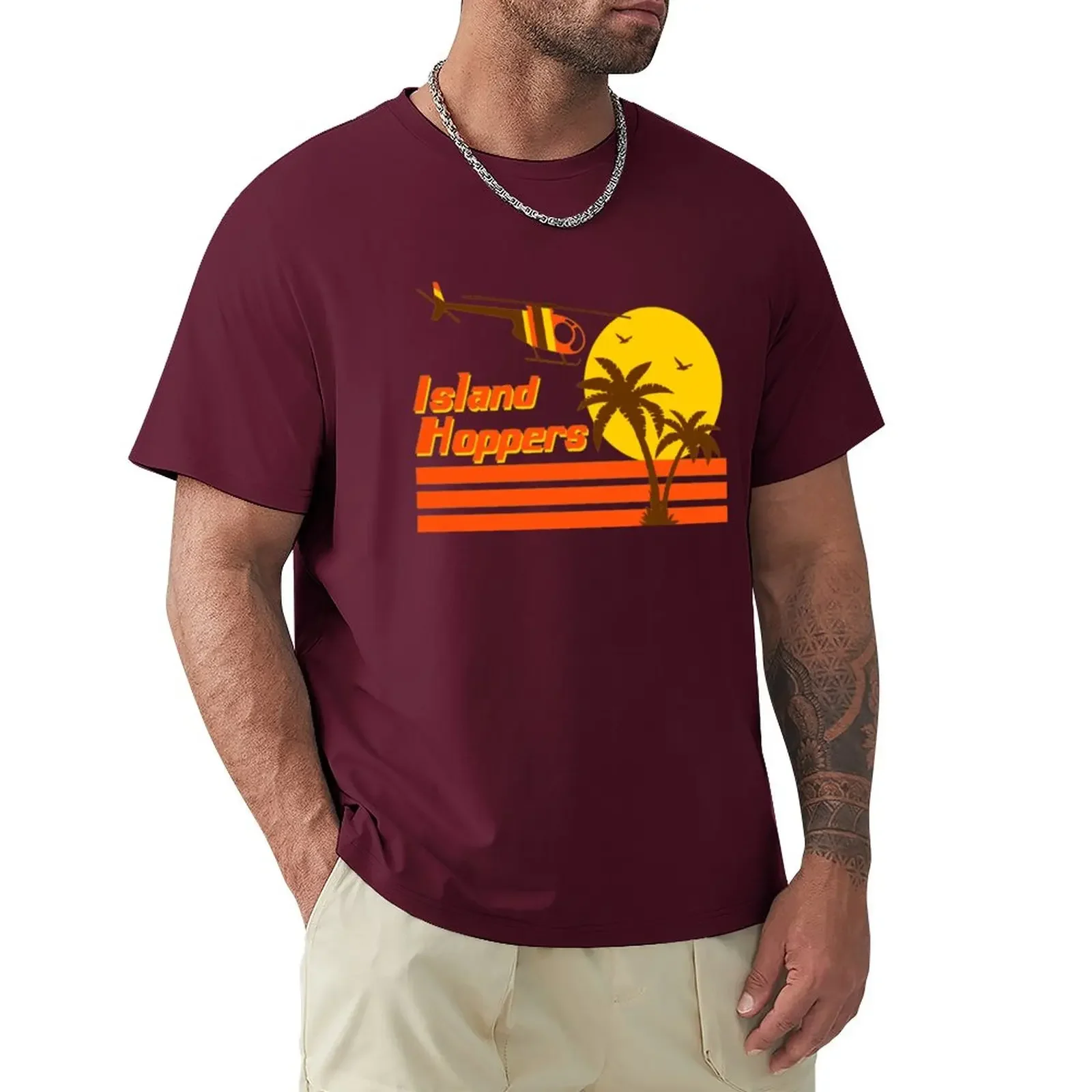 Island Hoppers T-Shirt quick-drying plain sweat clothing for men