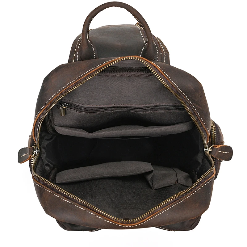 Newsbirds Genuine Leather Chest Bag Crazy Horse Leather Vintage Chest Pack Single Shoulder Crossbody Backpack For Men Male Bag