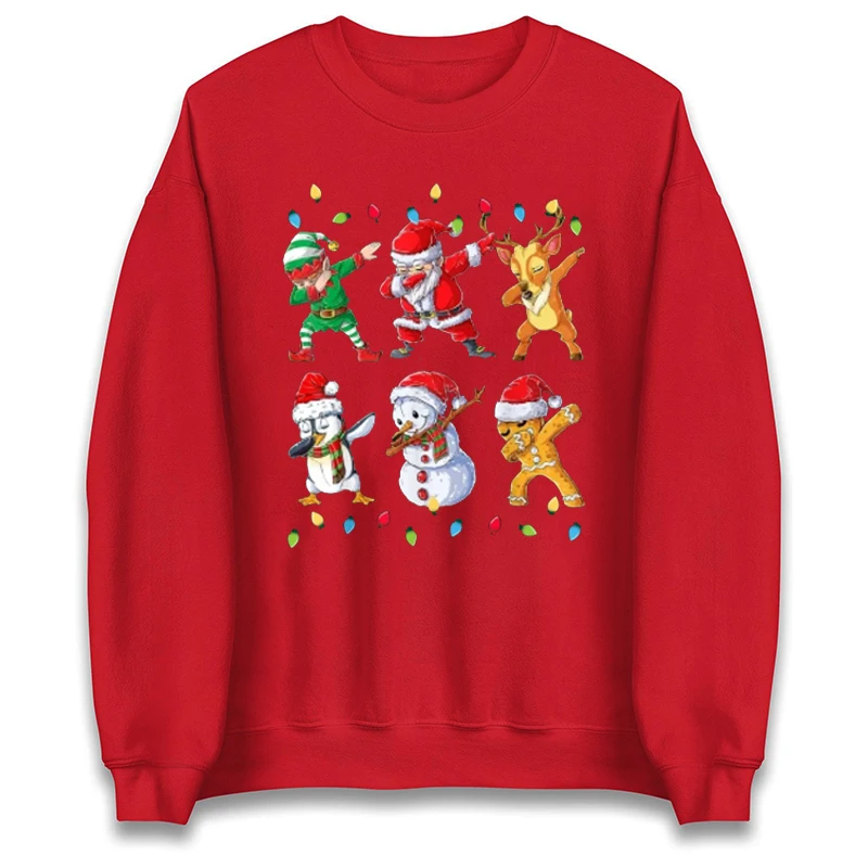 الرجعية سانتا الرنة عيد الميلاد البلوز Samichlaus Crewneck البلوز سانتا كلوز الجرافيك هوديي المرأة البلوز قميص رياضي