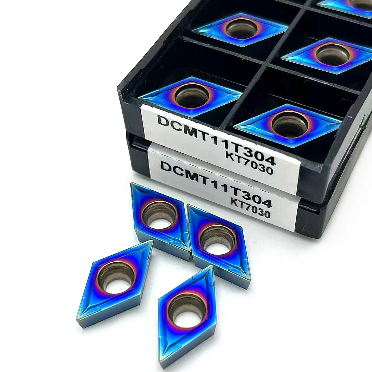 

Nano blue 10pcs Carbide Insert DCMT11T304 DCMT11T308 KT7030 TM Steel Turning Tool Holder Boring Bar CNC Cutter DCMT11T304