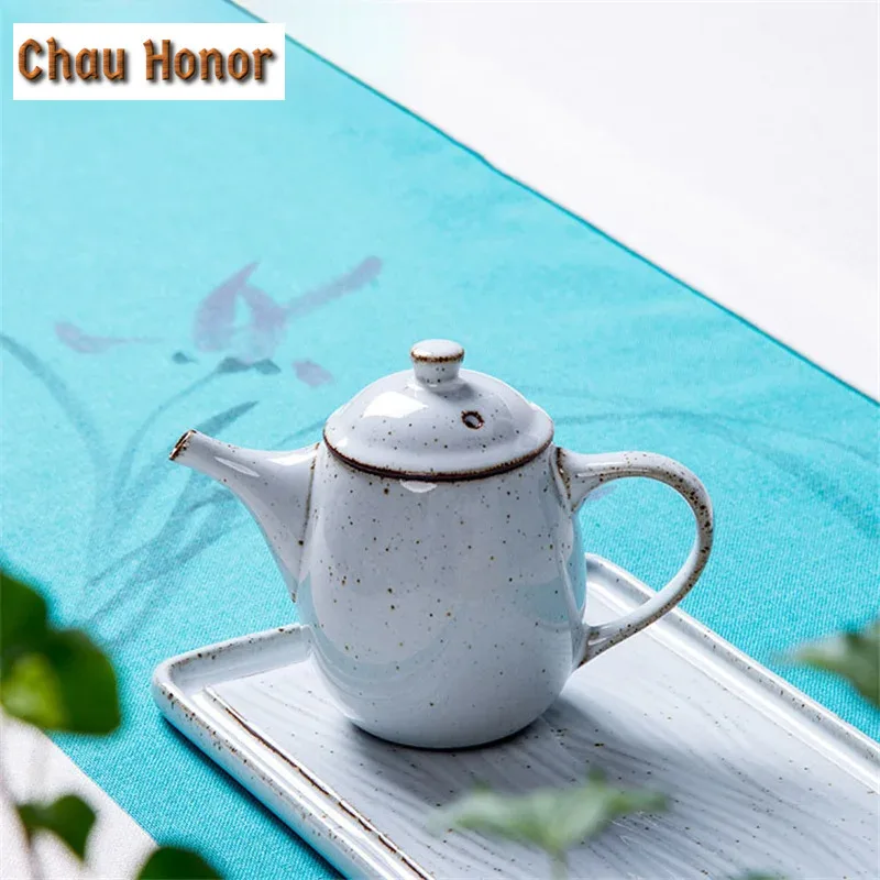 

180 мл Белый заварочный чайник ручной работы из грубой керамики, Guanware, глянцевая посуда с ситечками, Dahongpao Master Cup, подарочная упаковка