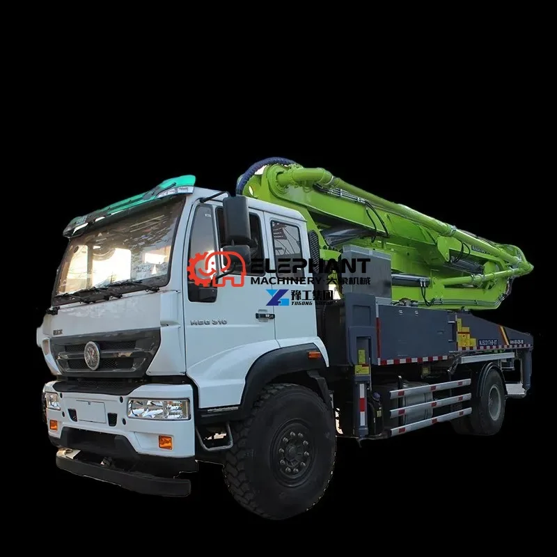 37m Concrete Pump Truck Diesel Engine Motor High Operating Efficiency 140M/H 33.2m Horizontal Reach 1 Year Warranty For
