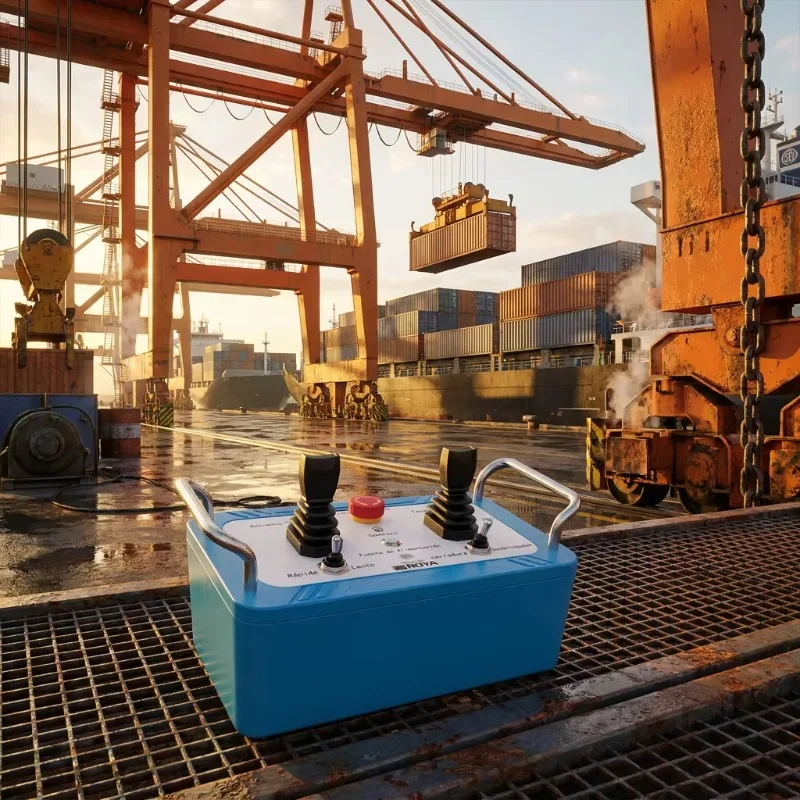 500m Range Dual Joystick Hydraulic Proportional Remote Control IP68 Waterproof  Multi-Band 433/868/2.4GHz