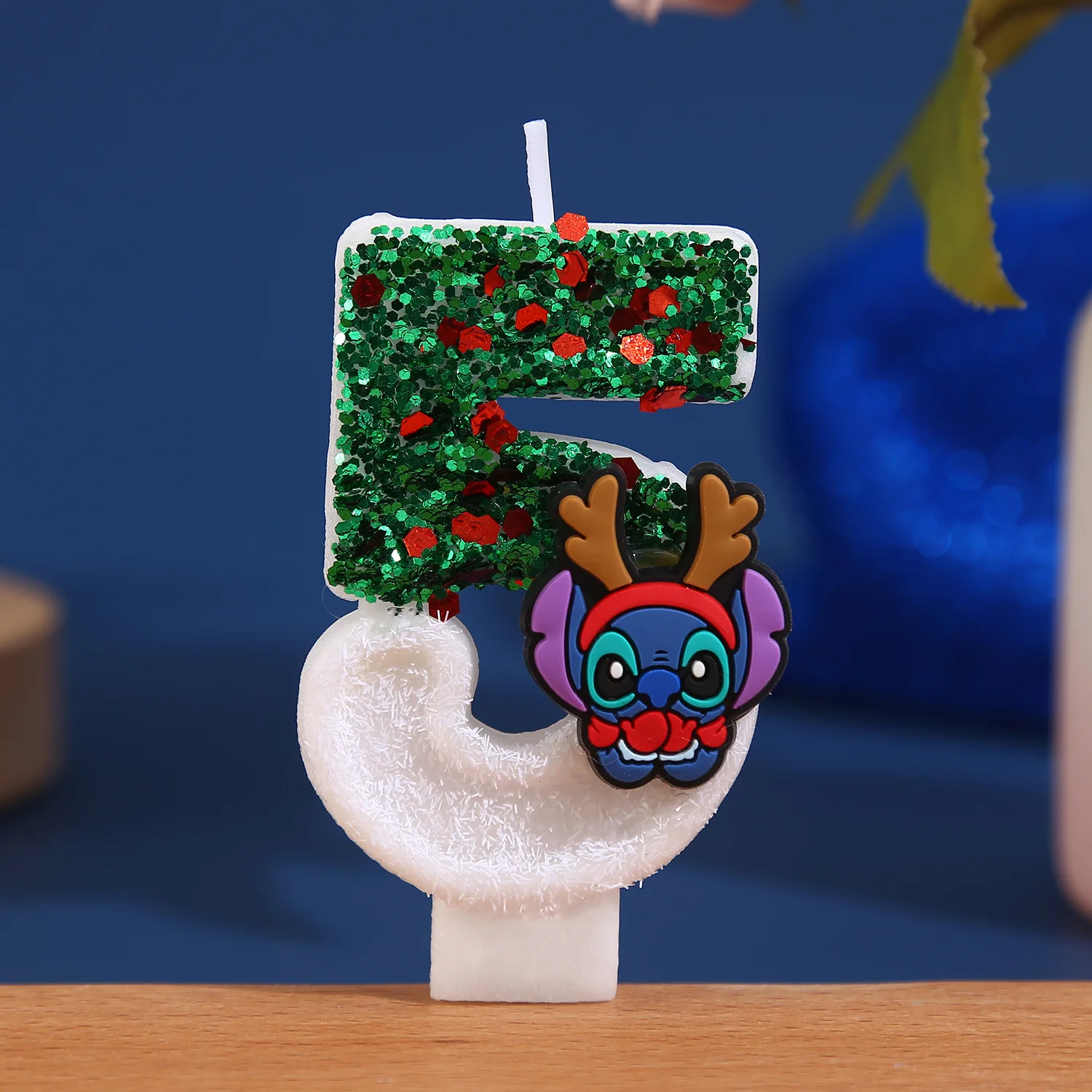 

Christmas Stitch Disney Birthday Number Candle Cake Topper Colour Changing Digital Candles Boys Girls Birthday Party Decorations