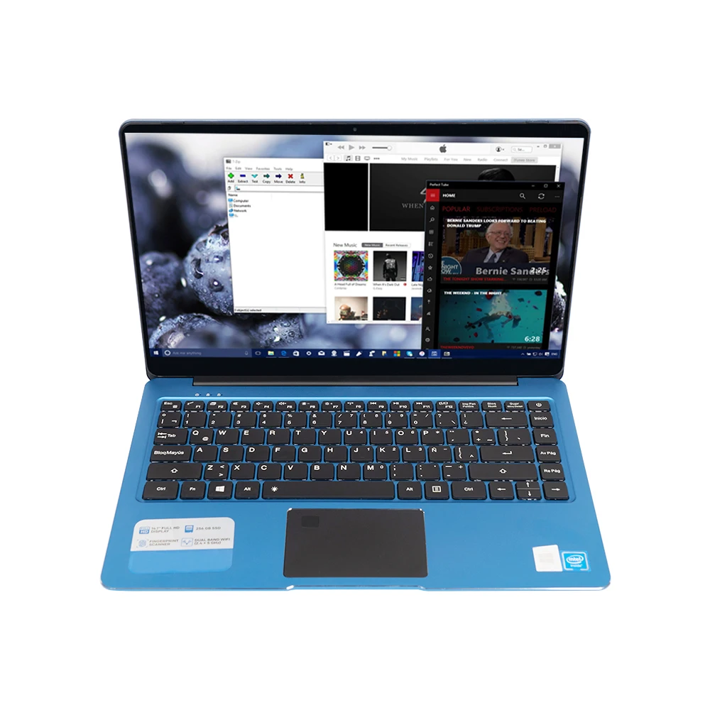 14.1inch narrow bezel notebook PC FHD glass panel new laptops RAM 8GB 256GB ROM business educational laptops computer