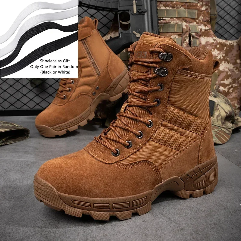 

Мужские тактические ботинки, уличные мотоциклетные ботильоны для спецназа, повседневные ботильоны для работы, безопасности, альпинизма, мужская походная мужская обувь