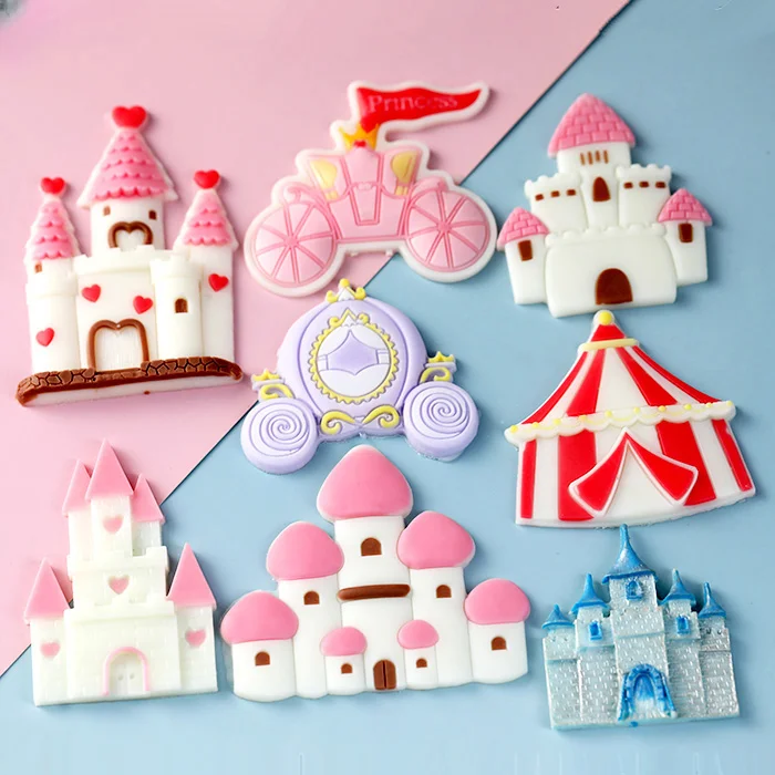 

Cartoon Castle House Silicone Mold Baking Tool Fondant Cake Chocolate Mould Birthday Party Supplies Cake Decorating Tools