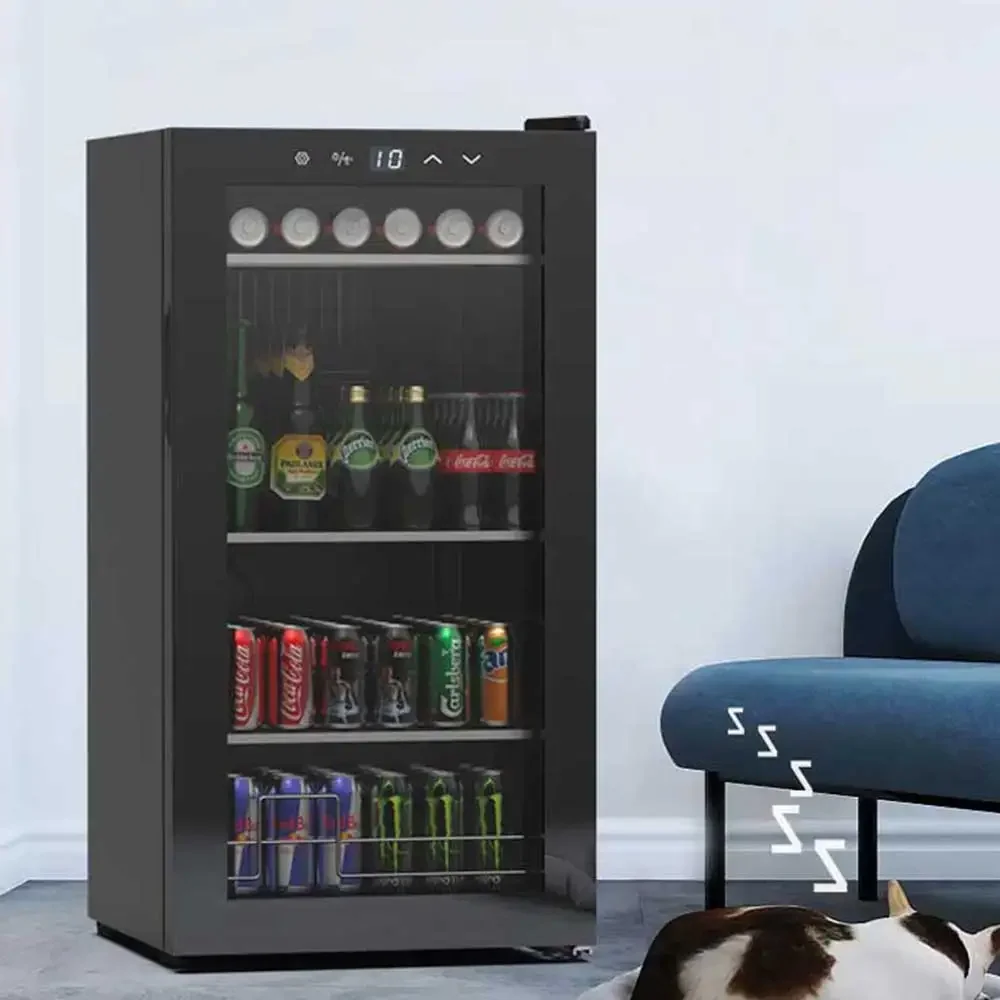 Mini refrigerador De Vino para el hogar, puerta única, almacenamiento en frío, Crisper, temperatura constante, Armario De Vino