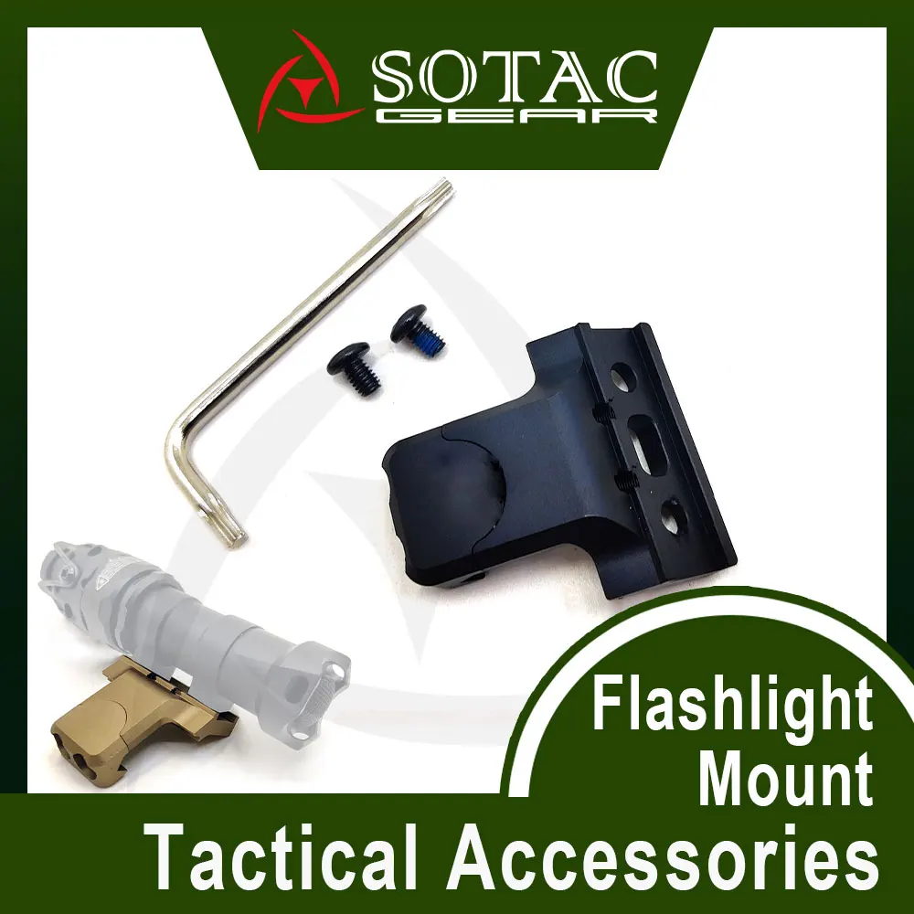 Weapon Light Mount for M300 M600 Flashlight Offset Side Mounting Base 45 Degree Side Rail Angle 11mm Hunting Accessories