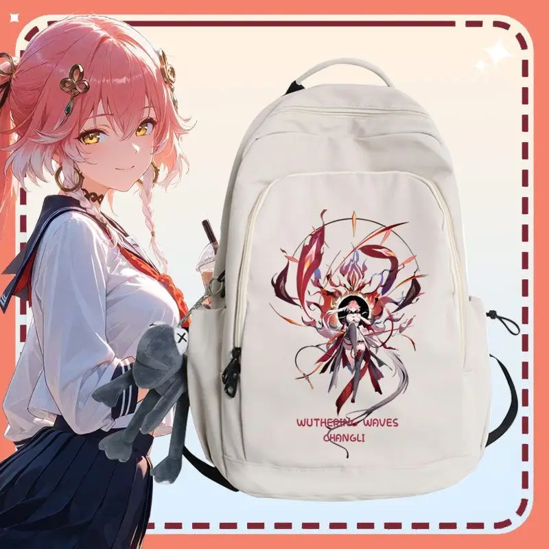 Mingchao Game Peripheral Long Distance Two-Dimensional For Teenagers Boys And Girls Students Double Shoulder Travel Backpack JL