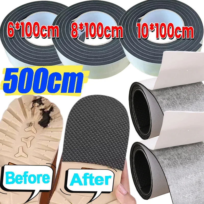 5pcs Cushion Anti-slip Sole Stickers Shoes Patch Strong Self Adhesive Cuttable Grid Pattern Soles Stickers Anti Wear Silent Tape