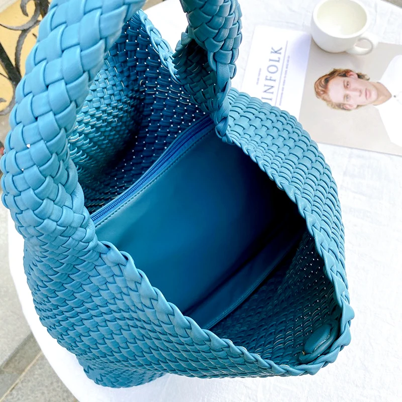 Large Capacity Woven Beach Straw Bag Luxury Design Women Tote 2024 Summer Purse and Handbag Female Casual Shopping Shoulder Bags