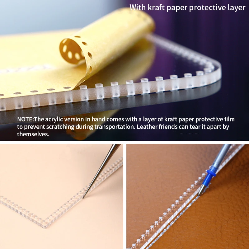 YOMDID Crane Design Acrylic Stencil Leathercraft Keychain Making Pendant Decor Mould Durable Leather Template Handcraft Supplies