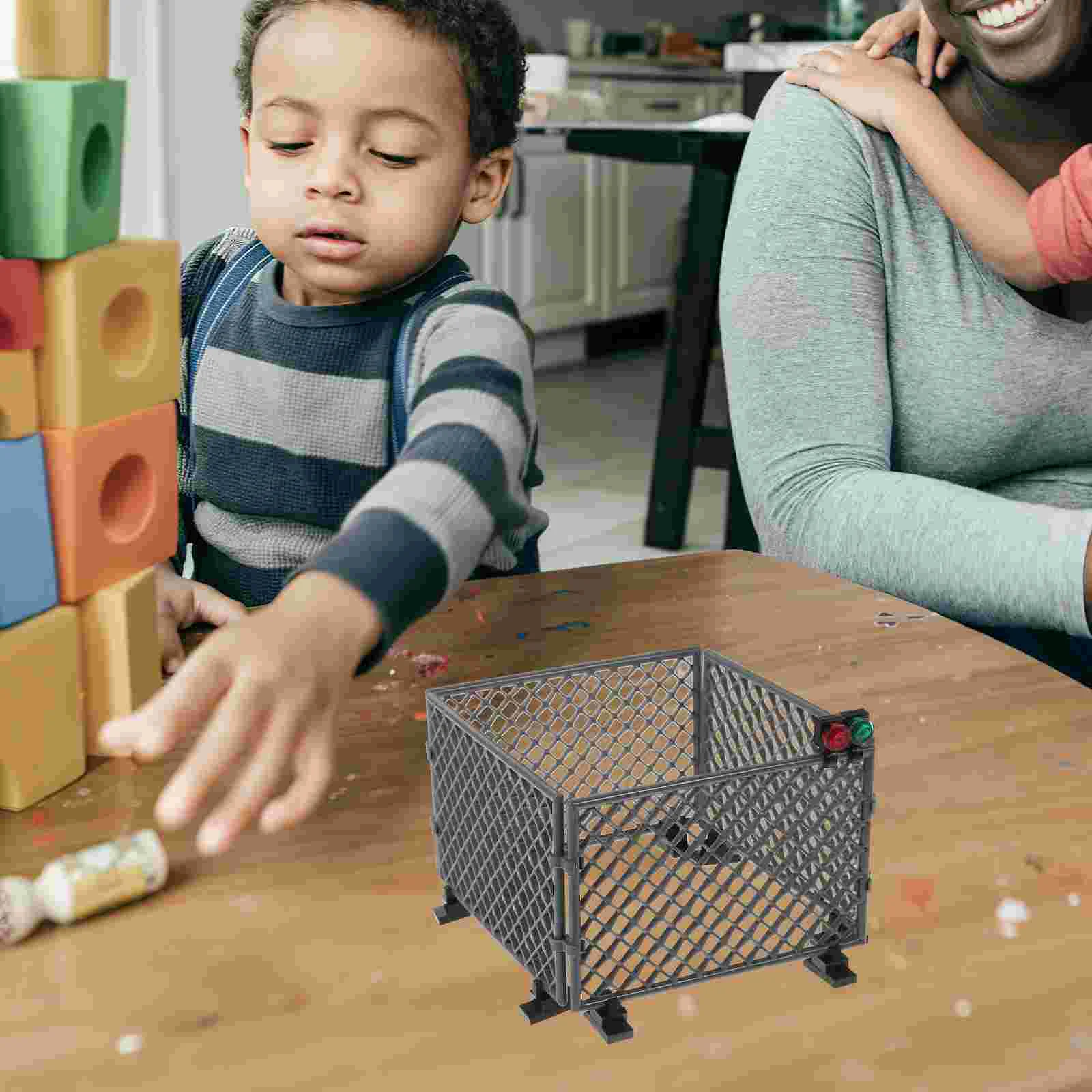 

2 Sets Building Block Protective Net Toys Kids Supply Decorate Theme Static Scene Abs Child